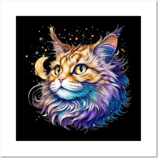 Galaxy Cat Posters and Art